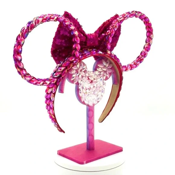 EARrational Princess pink AB Mickey Ears Fully bedazzled 